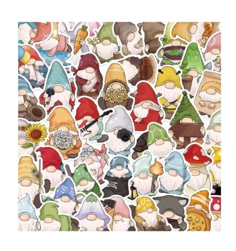 Naklejki winylowe Wlepy Krasnale Gnomy Dwarfs 50 szt STICKERBOMB