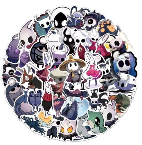 Naklejki winylowe Wlepy Hollow Knight Hornet 50 szt STICKERBOMB