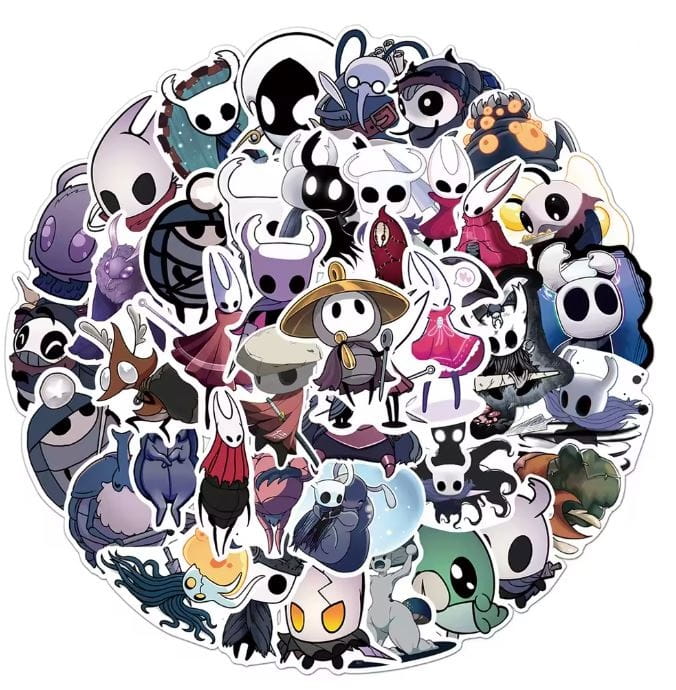 Naklejki winylowe Wlepy Hollow Knight Hornet 50 szt STICKERBOMB