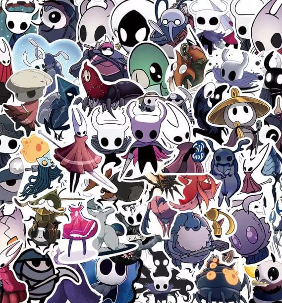 Naklejki winylowe Wlepy Hollow Knight Hornet 50 szt STICKERBOMB