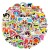 Naklejki winylowe Wlepy Atomówki Bójka MojoJojo MIX 50 szt STICKERBOMB