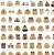 Naklejki winylowe Wlepy Zabawne Pou My Pet Alien 50 szt STICKERBOMB