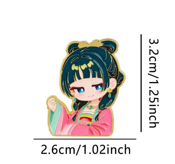 Przypinka emaliowana metalowa PIN Maomao Cute ver. 3 Zapiski Zielarki