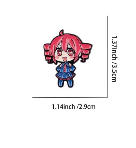Przypinka emaliowana metalowa PIN Kasane Teto Vocaloid Chibi ver. 6