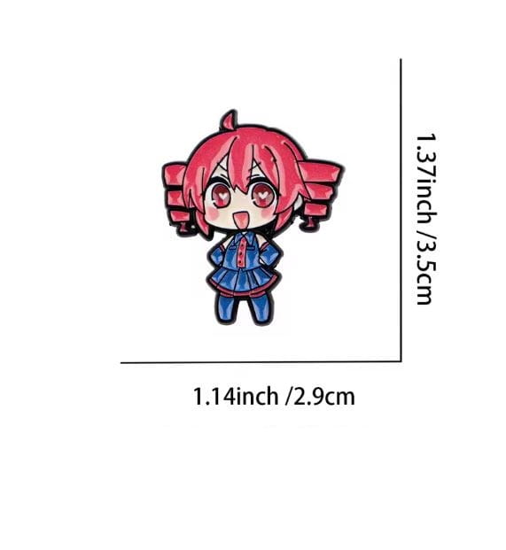 Przypinka emaliowana metalowa PIN Kasane Teto Vocaloid Chibi ver. 6