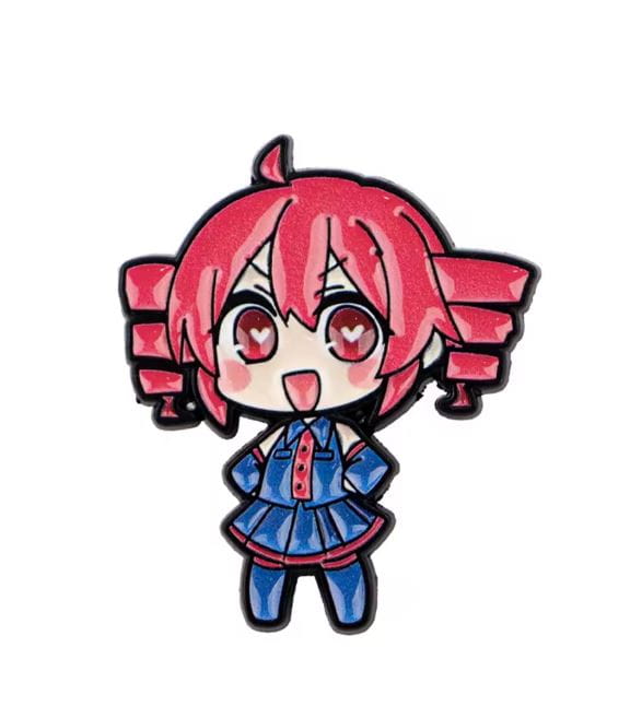 Przypinka emaliowana metalowa PIN Kasane Teto Vocaloid Chibi ver. 6