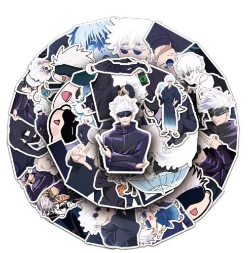 Naklejki winylowe Wlepy Satoru Gojo Jujutsu Kaisen 50szt STICKERBOMB