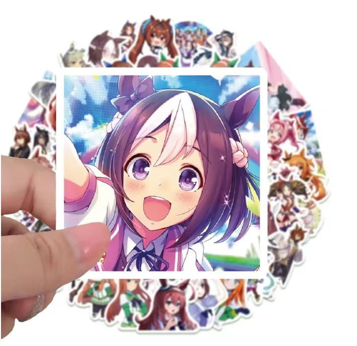 Naklejki winylowe Wlepy Uma Musume Pretty Derby 50szt STICKERBOMB