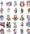 Naklejki winylowe Wlepy Uma Musume Pretty Derby 50szt STICKERBOMB