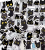 Naklejki winylowe Wlepy Szczęśliwy Czarny Kotek 50 sztuk STICKERBOMB