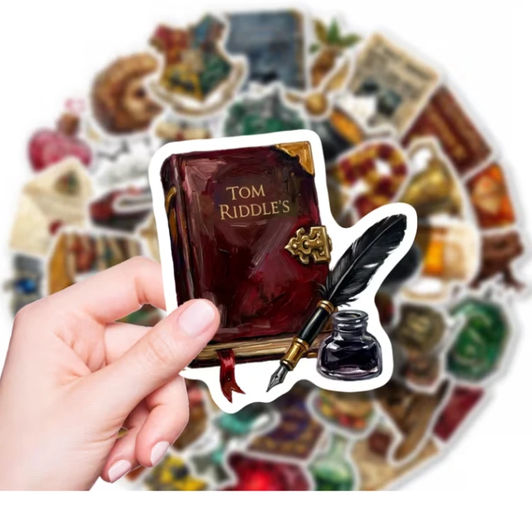 Naklejki winylowe Wlepy Harry Potter Retro 50szt STICKERBOMB