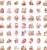 Naklejki winylowe Wlepy Truskawkowe Zwierzęta 50szt STICKERBOMB