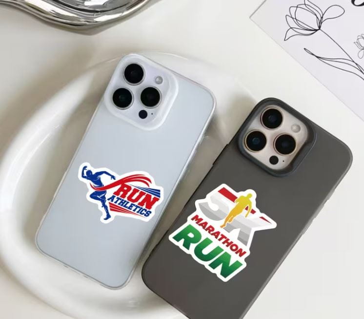 Naklejki winylowe Wlepy Sport Bieganie Sportowcy 50szt STICKERBOMB