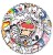 Naklejki winylowe Wlepy Koty Kreskówkowe BasiilLeaf 50 szt STICKERBOMB