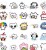 Naklejki winylowe Wlepy Koty Kreskówkowe BasiilLeaf 50 szt STICKERBOMB