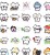 Naklejki winylowe Wlepy Koty Kreskówkowe BasiilLeaf 50 szt STICKERBOMB