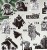 Naklejki winylowe Wlepy Berserk Guts Czarno-białe 80 szt STICKERBOMB