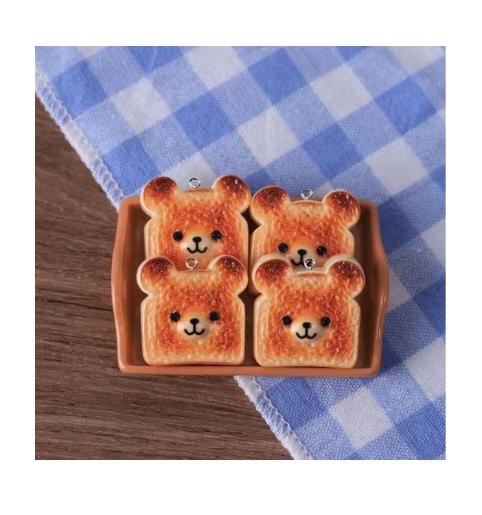 Zawieszka żywiczna do breloka Tościkowe misie Kawaii 2 sztuki