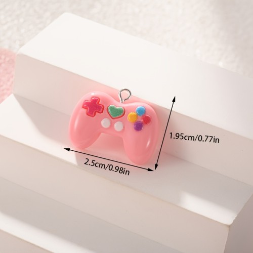 Zawieszka żywiczna do breloka Mini joysticki do gry MIX kolorów 4 sztuki