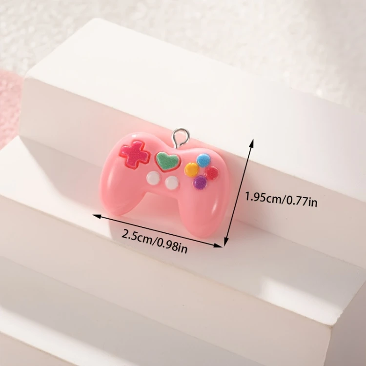 Zawieszka żywiczna do breloka Mini joysticki do gry MIX kolorów 4 sztuki