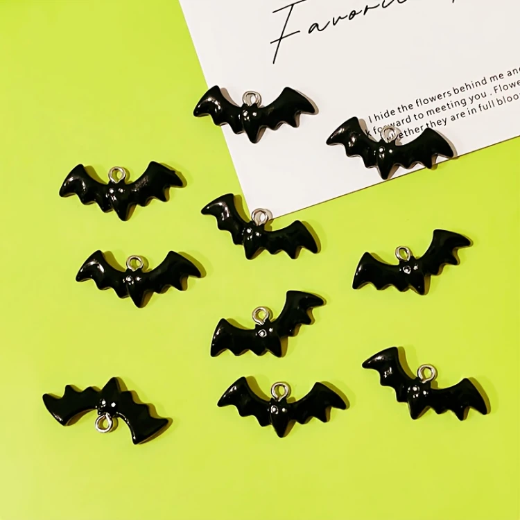 Zawieszka emaliowana Charms Nietoperze Halloween 4 sztuki