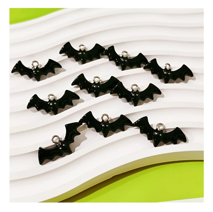 Zawieszka emaliowana Charms Nietoperze Halloween 4 sztuki