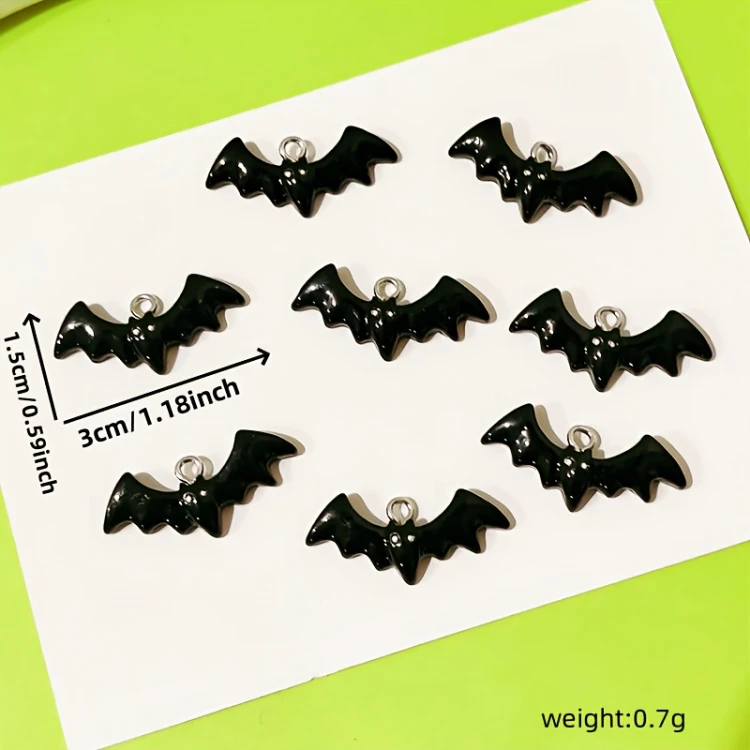 Zawieszka emaliowana Charms Nietoperze Halloween 4 sztuki