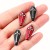 Zawieszka emaliowana Charms Trumny Czarne Halloween 2 sztuki
