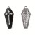 Zawieszka emaliowana Charms Trumny Czarne Halloween 2 sztuki