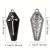 Zawieszka emaliowana Charms Trumny Czerwone Halloween 2 sztuki