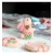 Zawieszka żywiczna Charms Jasnoróżowy króliczek z kokardą Kawaii 2 sztuki