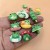 Zawieszka żywiczna Charms Urocze żabki Kawaii 4 sztuki Zestaw 1