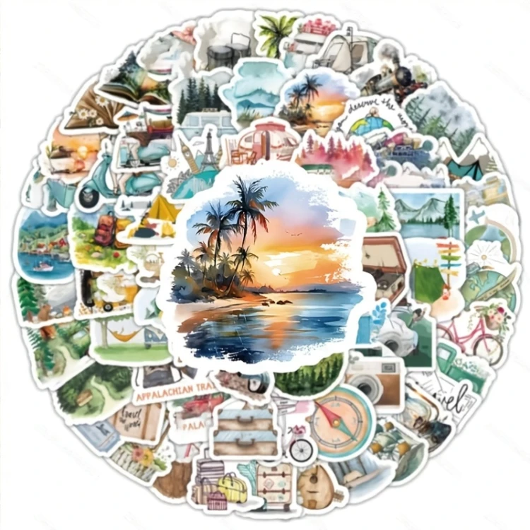 Naklejki winylowe Wlepy Podróże Górskie Wyprawy 100 szt STICKERBOMB