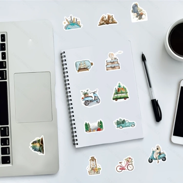 Naklejki winylowe Wlepy Podróże Górskie Wyprawy 100 szt STICKERBOMB