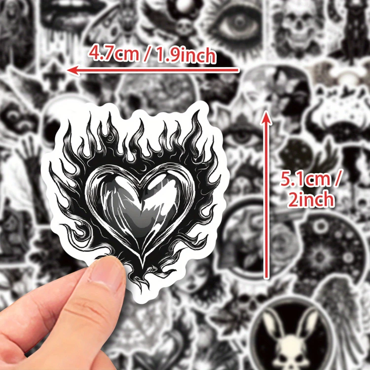 Naklejki winylowe Wlepy Gotyckie Punkowe Graffiti 50szt STICKERBOMB