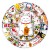 Naklejki winylowe Wlepy Koty szczęścia Maneki-Neko 50 sztuk STICKERBOMB