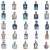 Naklejki winylowe Wlepy Magiczne butelki Fazy Księżyca 50 sztuk STICKERBOMB