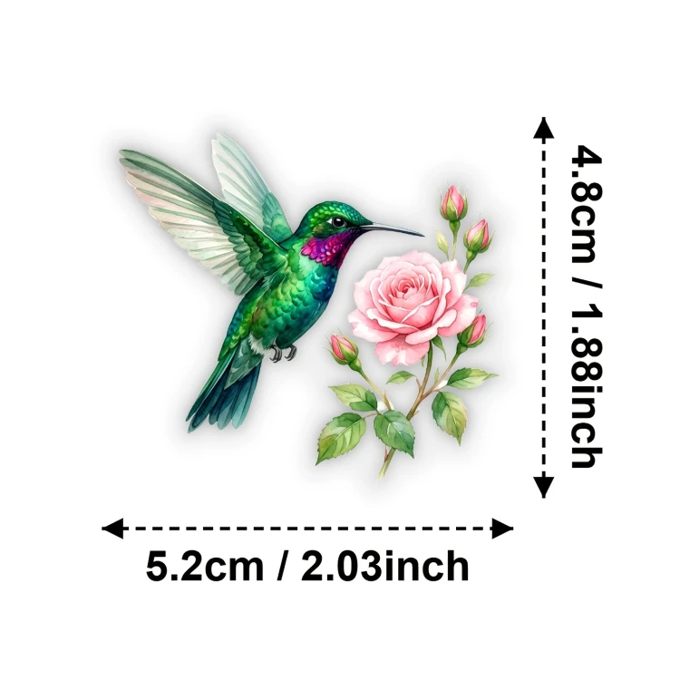 Naklejki winylowe Ptaki Kolibry w kwiatach 50 sztuk STICKERBOMB