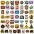 Naklejki winylowe Wlepy Ironiczne Cytaty Memy BuJo 50 sztuk STICKERBOMB