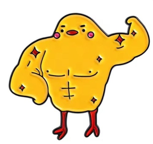 Przypinka emaliowana metalowa PIN Koks Kurczak