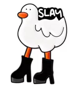 Przypinka emaliowana metalowa PIN Kaczka Slay!