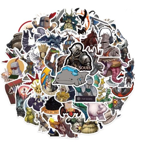 Naklejki winylowe Wlepy Dark Souls Praise The Sun 50 sztuk STICKERBOMB