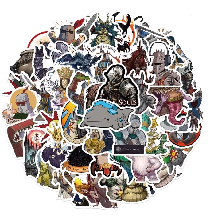 Naklejki winylowe Wlepy Dark Souls Praise The Sun 50 sztuk STICKERBOMB