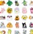 Naklejki winylowe Wlepy Memowe Zwierzęta 50 sztuk STICKERBOMB
