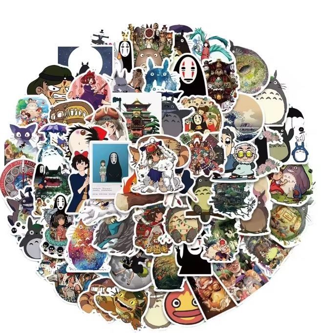 Naklejki winylowe Wlepy Studio Ghibli MIX 100 sztuk STICKERBOMB
