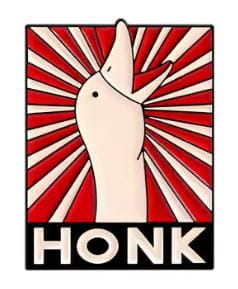 Przypinka emaliowana metalowa PIN HONK Gęś Gąska