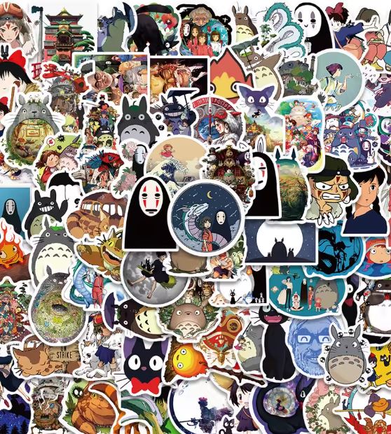 Naklejki winylowe Wlepy Studio Ghibli MIX 100 sztuk STICKERBOMB