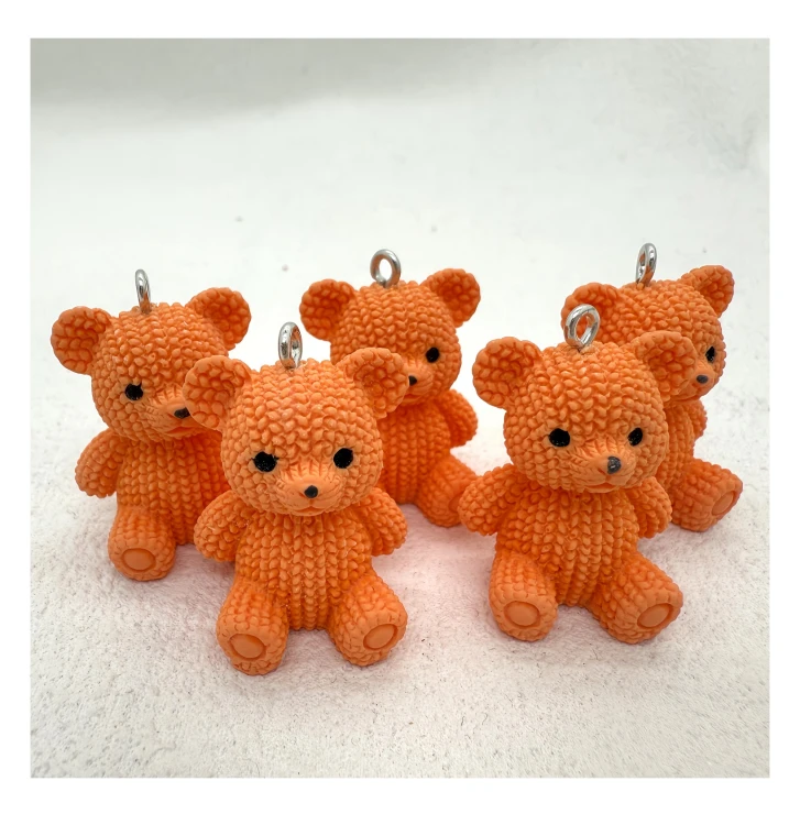 Zawieszka żywiczna Charms Szydełkowe misie Kawaii 2 sztuki