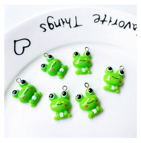 Zawieszka żywiczna Charms Słodkie żabki Kawaii 2 sztuki