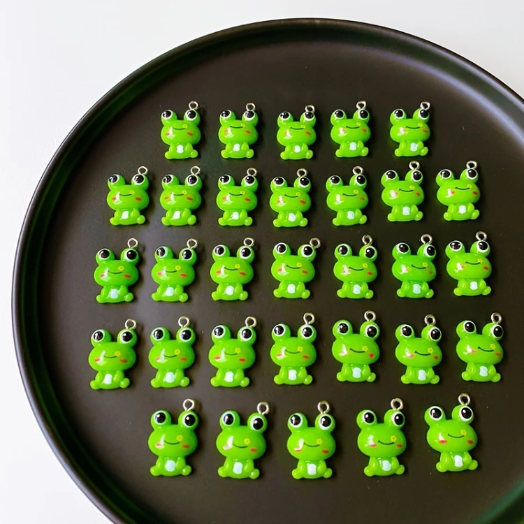 Zawieszka żywiczna Charms Słodkie żabki Kawaii 2 sztuki
